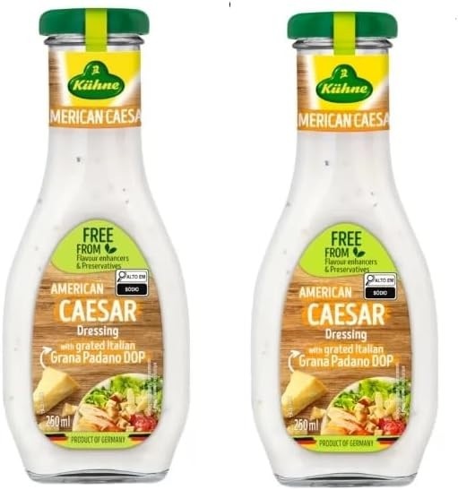 kit 2 unidades - Kuhne Molho para Salada Caesar Americano, 250ml cada, Importado da Alemanha