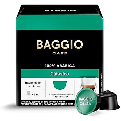 Café Clássico Baggio: 10 Cápsulas Dolce Gusto