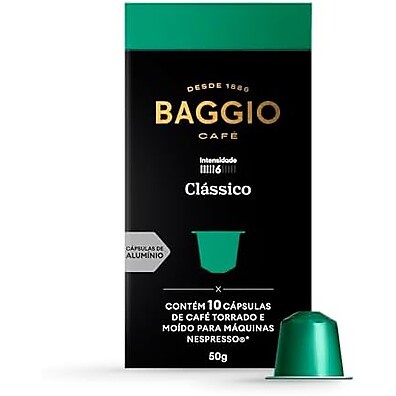 Café Clássico Baggio: 10 Cápsulas Nespresso