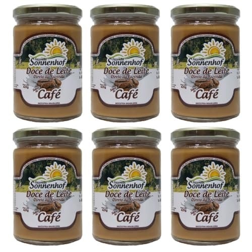 Kit com 6 Doce de Leite Cremoso com Café 420g - Fazenda Sonnenhof