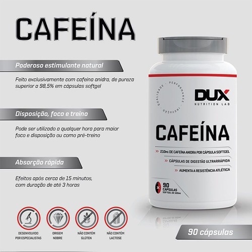 Cafeína 100% Pura Dux Nutrition: Energia Natural para Seu Treino e Foco