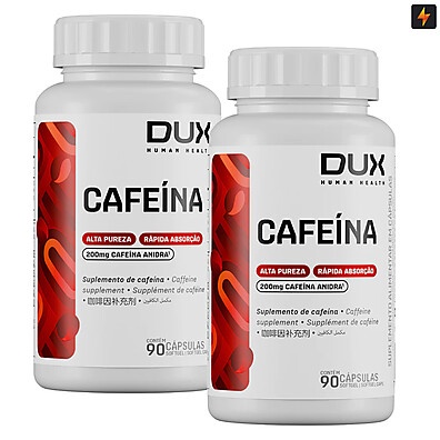Cafeína Dux: Kit 2x90 Cápsulas - Energia e Foco!
