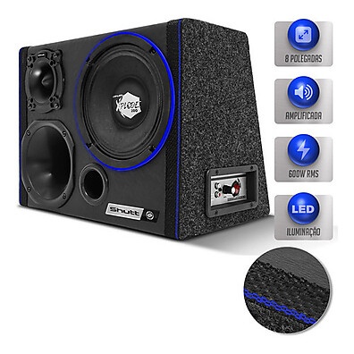 Caixa Amplificada 8" Shutt Xplode: Som Potente e Neon!