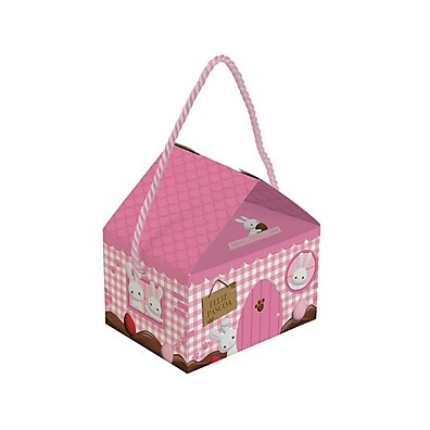 Caixa Casinha Páscoa Rosa - 10 Unidades Cromus Rizzo