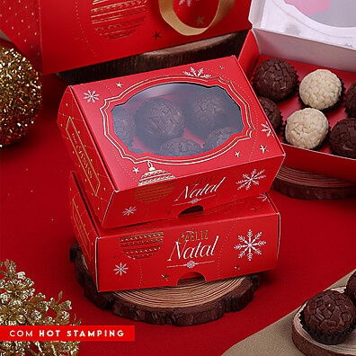 Caixa de Doces Natal 2025: Elegância com Visor!