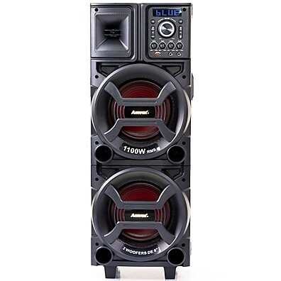 Caixa de Som Amplificada 1100W Amvox: Potência e Luz!