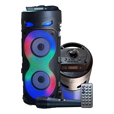 Caixa de Som Bluetooth 480W com Microfone – Potência Portátil