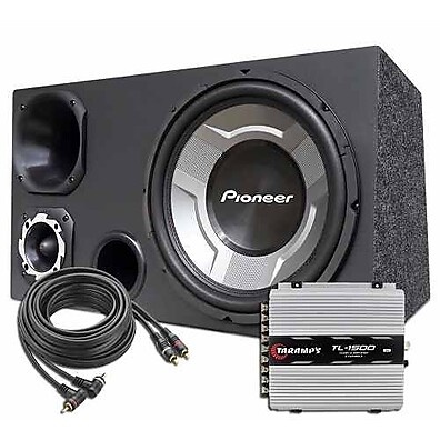 Caixa de Som Taramps 1500 Trio + Subwoofer Pioneer 12 Polegadas