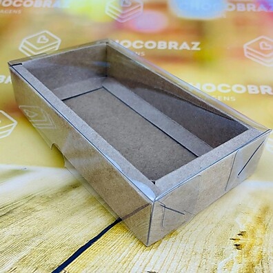 Caixa Kraft p/ Chocolate 300g: Elegância Rústica!