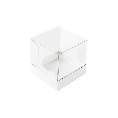 Caixa Mini Bolo Branca 6x6x6cm - 10 Unidades