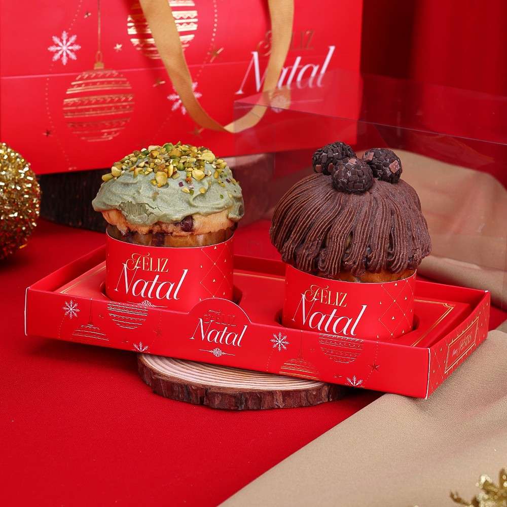 Caixa Mini Panetone: Elegância para o Natal 2025