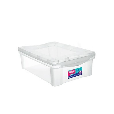 Caixa Organizadora Plástica Cristal 13,5L – Organize com Estilo!
