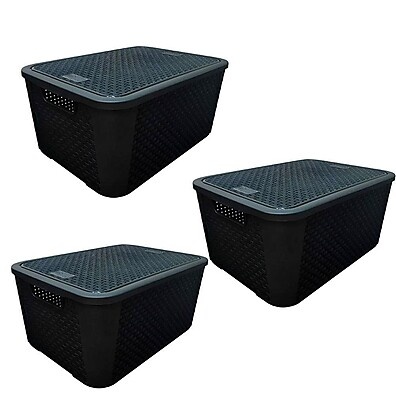 Caixa Organizadora Rattan 42L: Organize com Estilo!