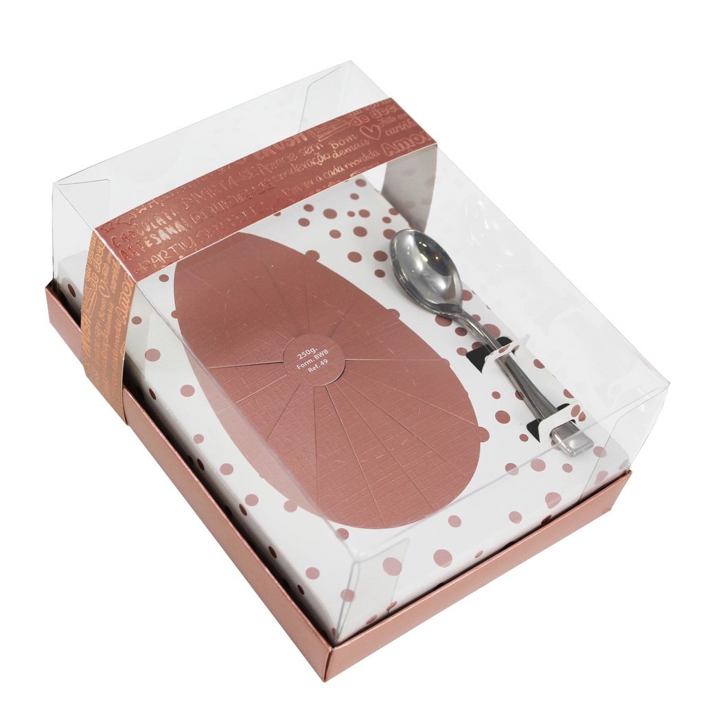 Caixa Ovo de Colher 250g Rose Gold: Kit com 5!