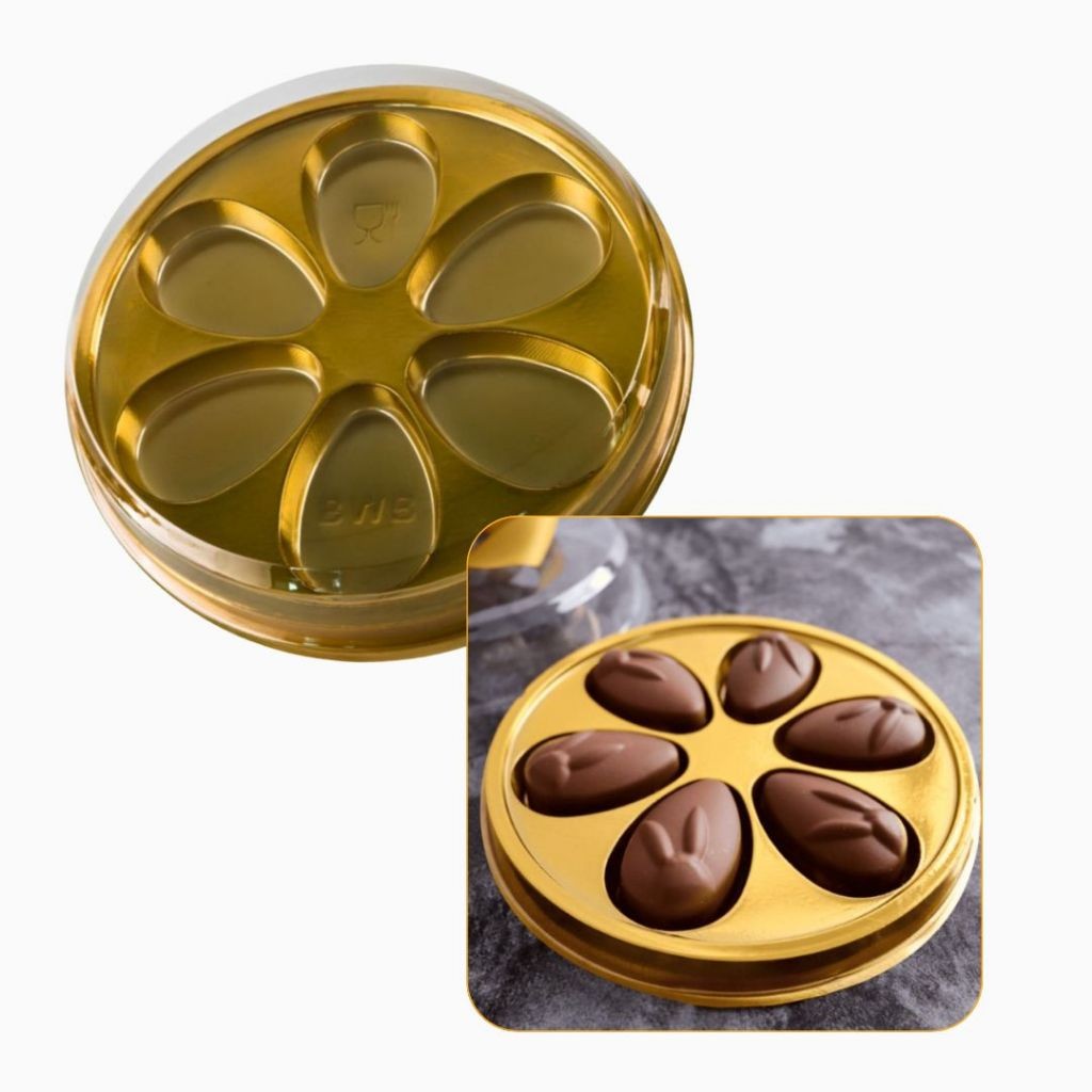 Caixa para 6 Bombons Gourmet Dourada - BWB 14360