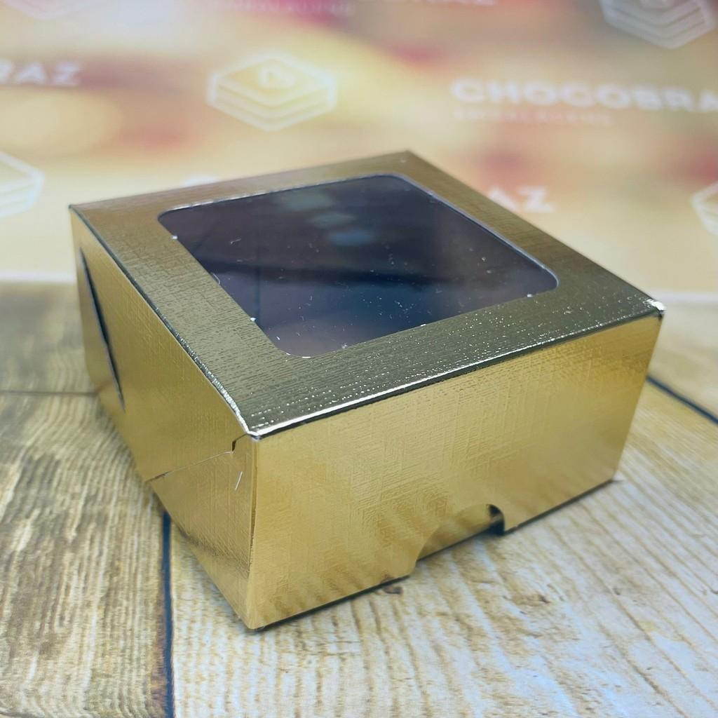 Caixa para Doces Dourada: Elegância em 4 Unidades