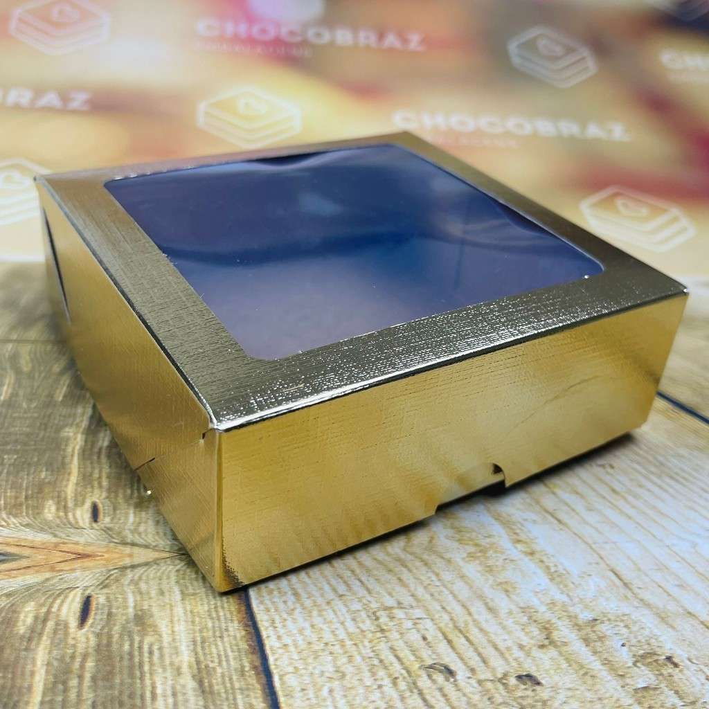 Caixa para Doces Dourada: Elegância em 4x12x12cm