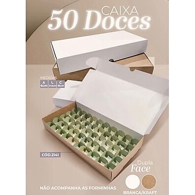 Caixa para Doces e Salgados: Kit com 10 Unidades