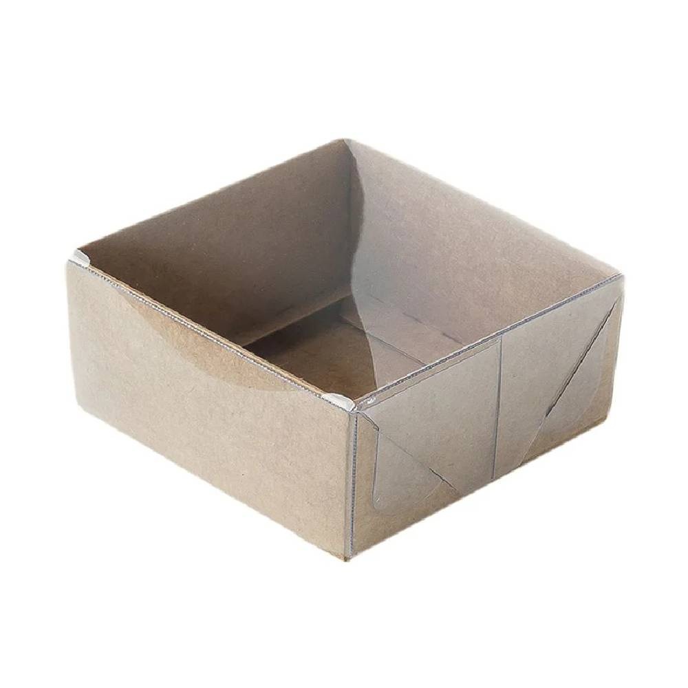 Caixa para Doces Kraft: 10unidades (8x8x3,5cm)