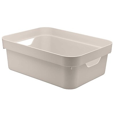 Caixa Plástica 10,5L OU Cube Bege – Organize com Estilo