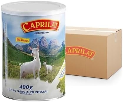 Leite de Cabra Instantâneo em Pó 400g - Caprilat - Caixa Fechada c/ 12 Latas