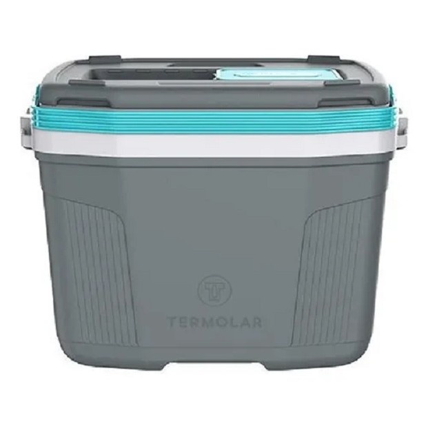 Caixa Térmica 20L Cinza Plus/Verde Litoral - Termolar: Frescor Sempre à Mão
