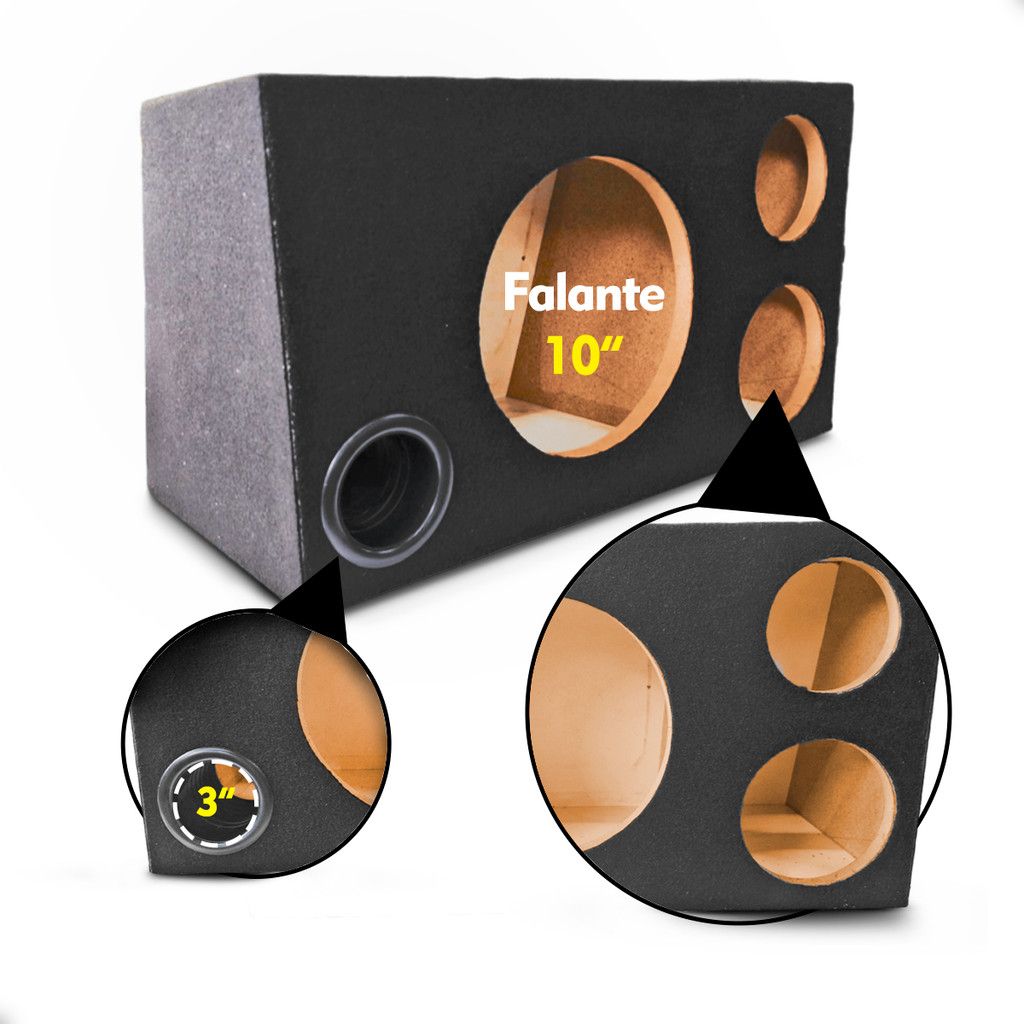 Caixa Trio 10" Automotiva: Som Premium em MDF!