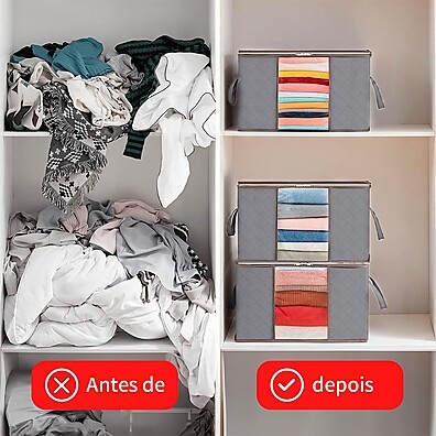 Organizador de Roupas: Kit de 2 a 10 Caixas!