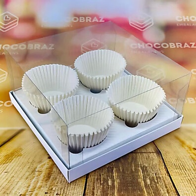 Caixas Cupcake: Kit com 10 Unidades Brancas