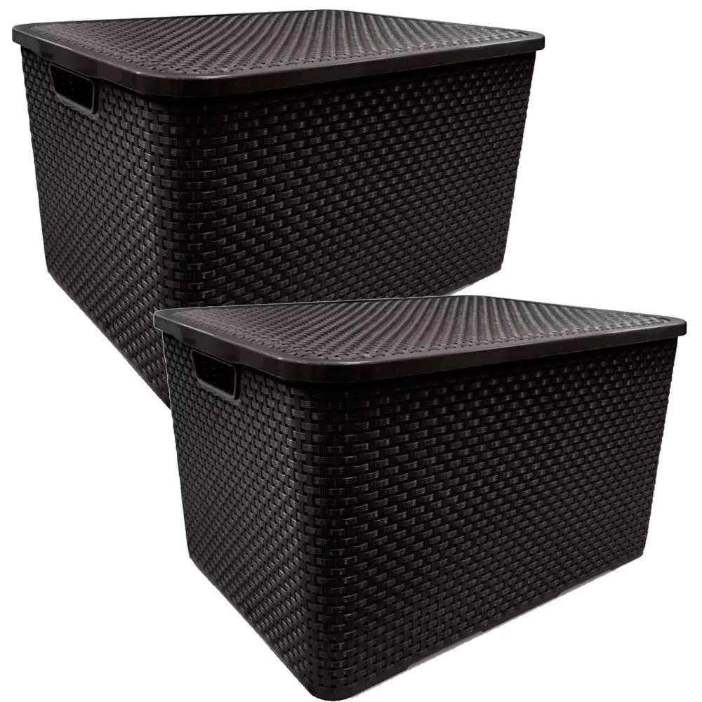 Caixas Organizadoras Rattan 15L: Organize com Estilo!