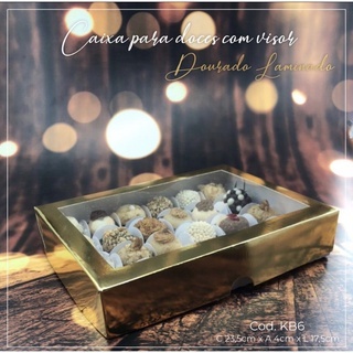Caixas para Doces: Kit 10 Unidades Ouro Laminado