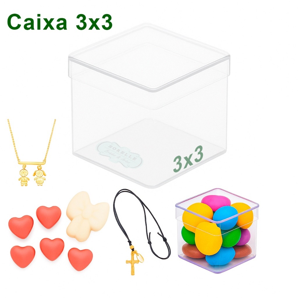 Caixinha Acrílica 3x3: Ideal para Lembrancinhas e Artesanato