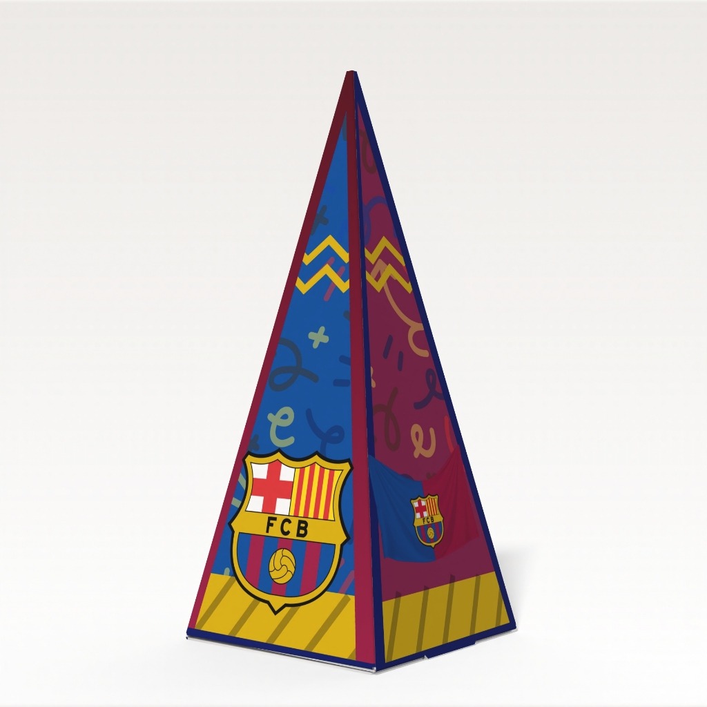 Caixinha Cone Barcelona Piramide: Personalizada e Encantadora