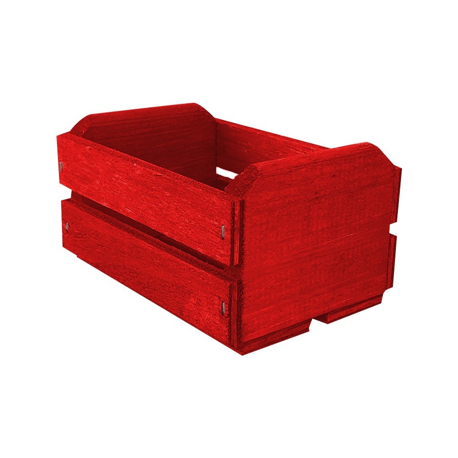 Caixote de Madeira Vermelho: Charme e Versatilidade