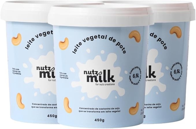 Kit 3 Unidades: Leite Vegetal NutzMilk® 19,5L - Concentrado de Castanha de Caju