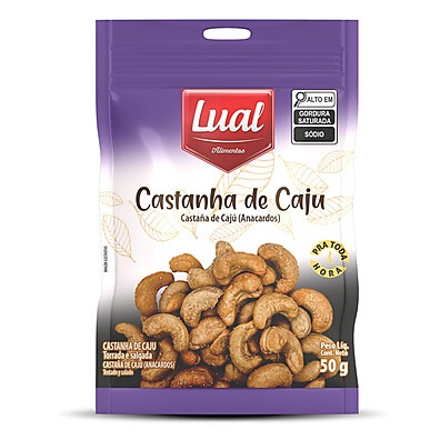 Caju Torrado Lual 50g: Sabor e Saúde!