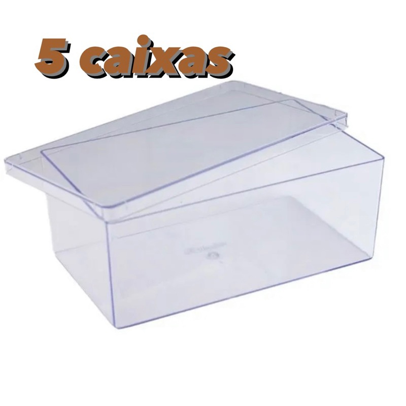 Cake Box 1,5L: Kit 5 Retangulares Blue Star