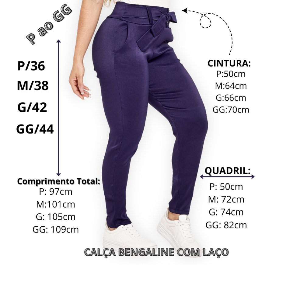 Calça Feminina Bengaline Cintura Alta: Modelagem Perfeita Com Laço