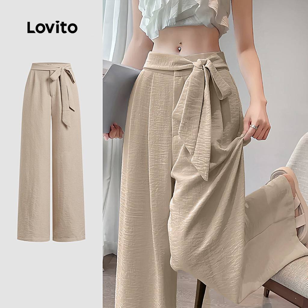 Calça Feminina Pregueada Lovito: Conforto e Estilo!
