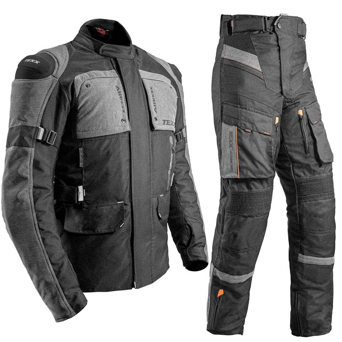 Conjunto Moto Texx Jaqueta Parka Calça Armor Impermeável (Cinza, G)