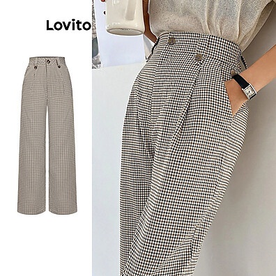 Calça Gingham Lovito: Estilo Casual e Moderno