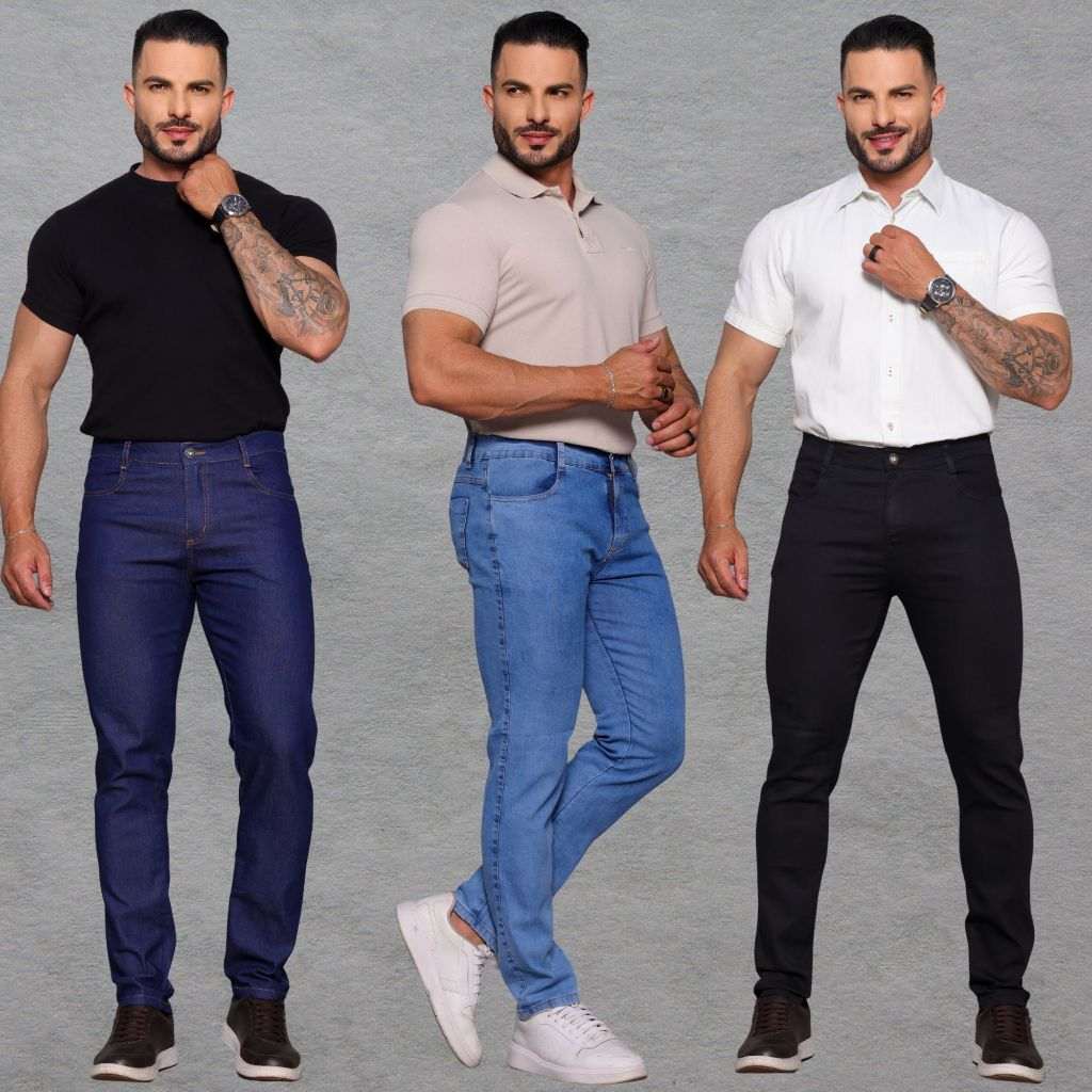 Calça Jeans Masculina Skinny com Lycra Premium
