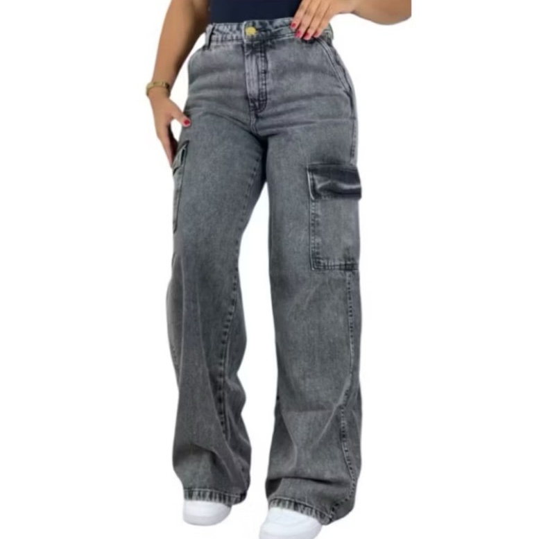 Calça Jeans Wideleg Graffiti: Estilo e Conforto