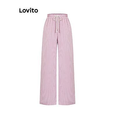 Calça Listrada Lovito: Conforto e Estilo!