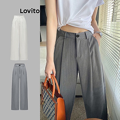 Calça Listrada Lovito: Estilo e Conforto!
