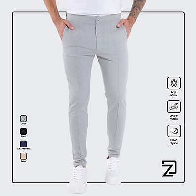 Calça Masculina Moletinho Alfaiataria: Estilo e Conforto em 1