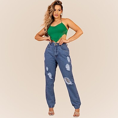 Calça Mom Jeans: Estilo, Conforto e Cintura Alta