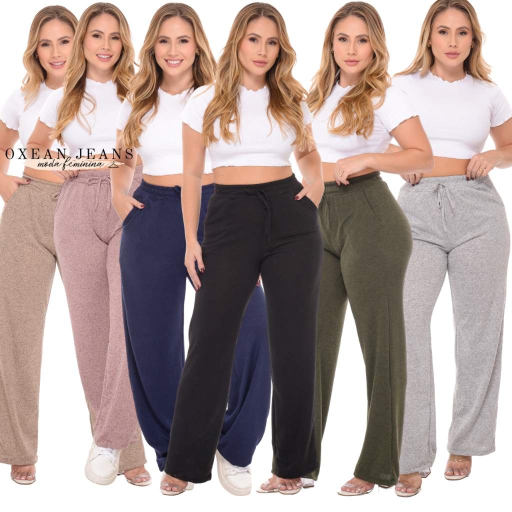 Calça Pantalona Feminina Cintura Alta: Estilo e Conforto em 1 Kit
