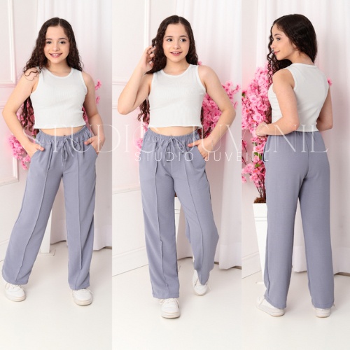 Calça Pantalona Juvenil Duna – Conforto e Estilo para Crianças