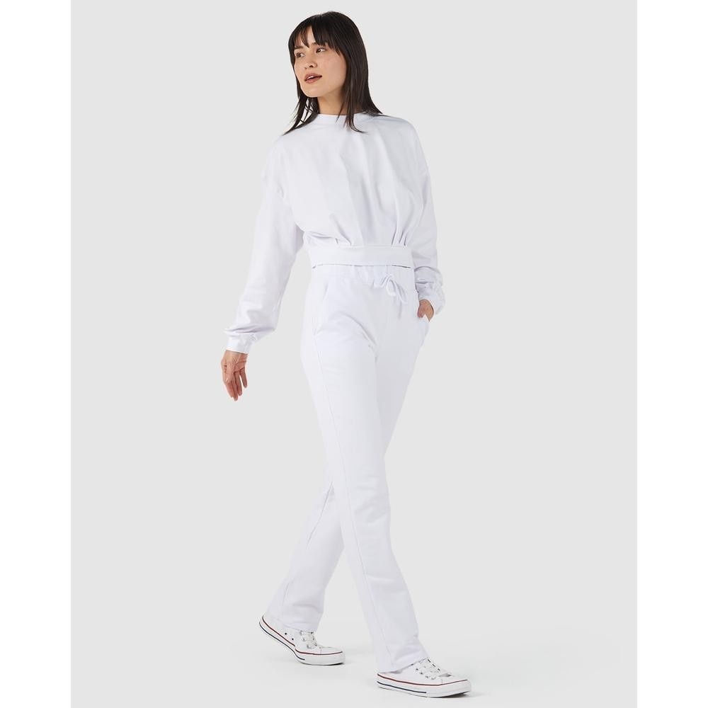 Calça Reta Feminina em Moletom Stretch Flanelado - Conforto e Estilo